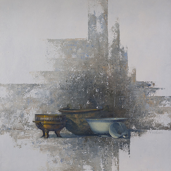 Allan Madsen Painting Still Life with Bowls